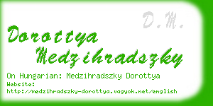 dorottya medzihradszky business card